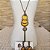 Conjunto brincos e Colar Argolas e couro ecológico amarelo- modelo Amo Amarelo - Imagem 2